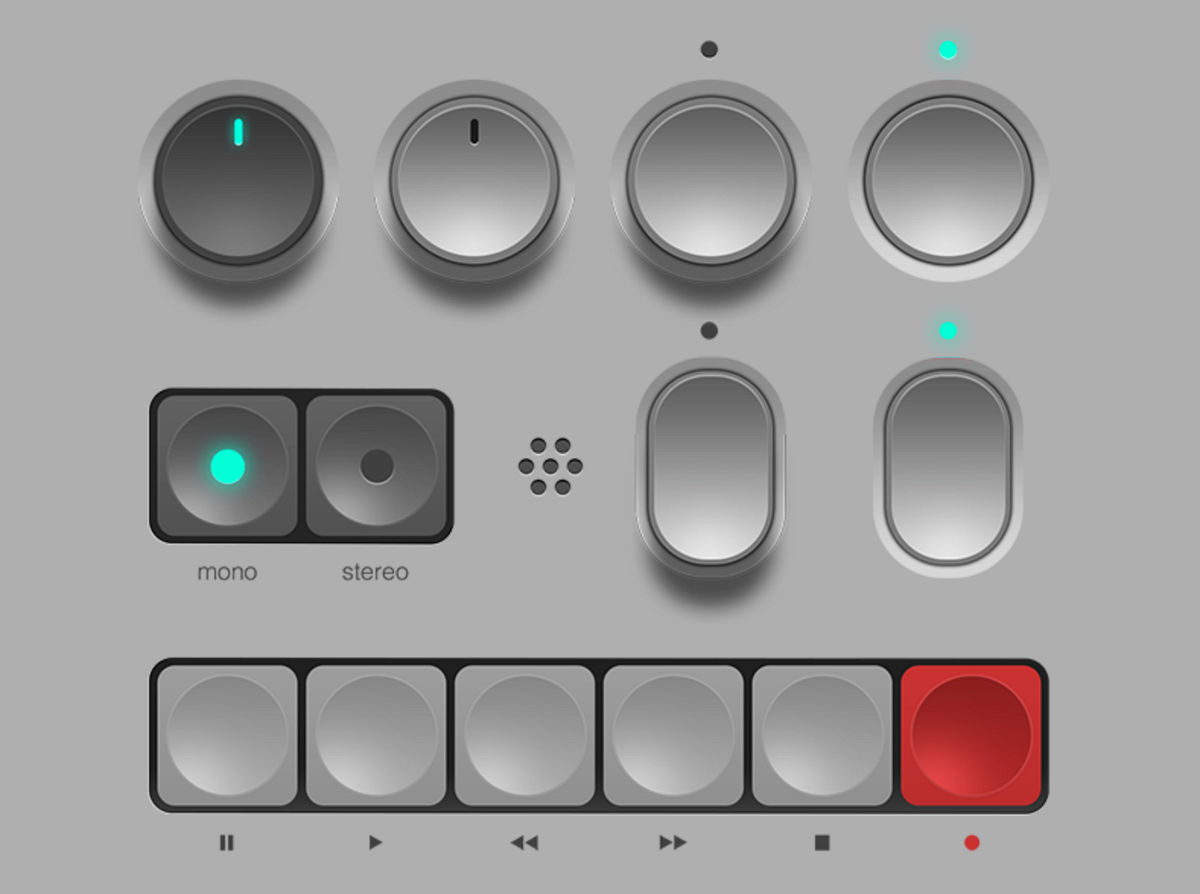 Modern skeuomorphic interface design
